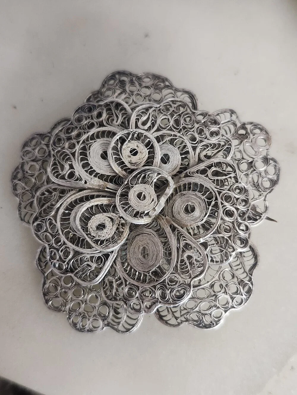 Vintage delicate silver